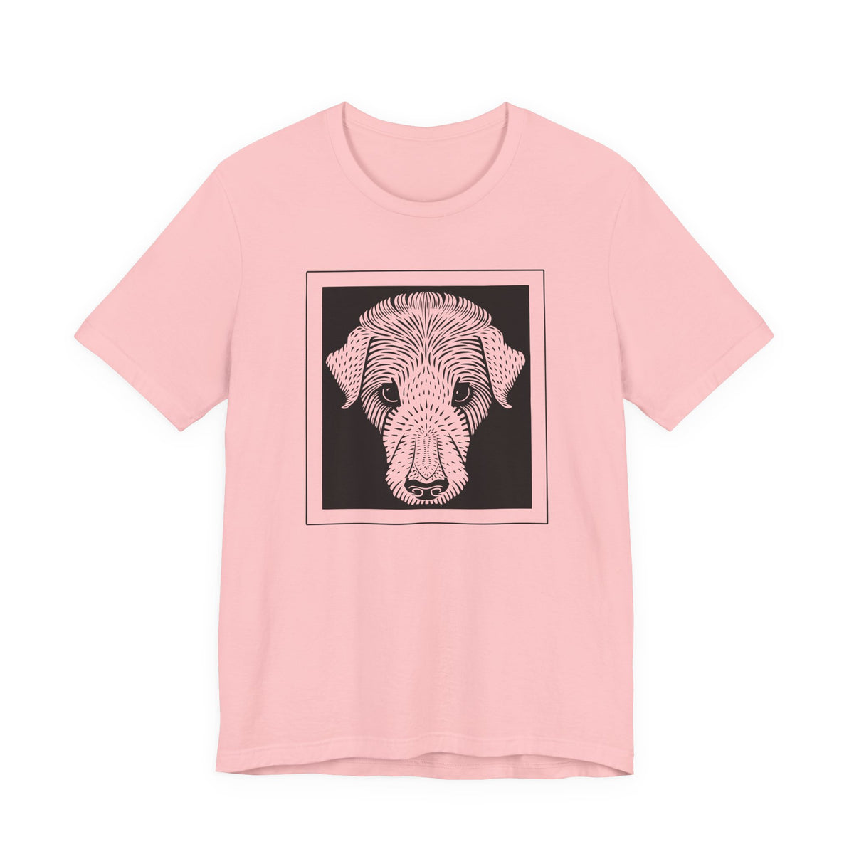 Vintage 1920 Woodcut Dog Portrait Tee | Bold  Monochrome Line Art Print