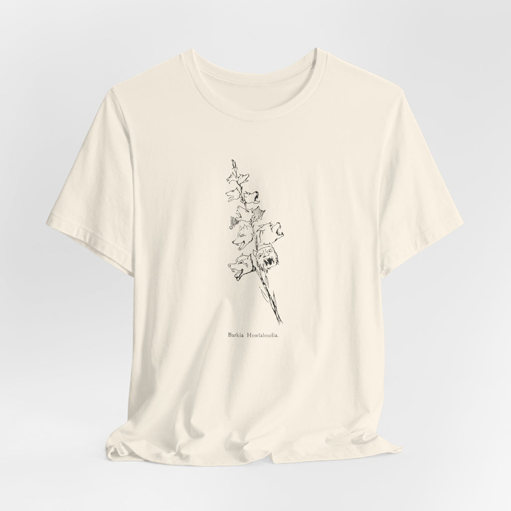 Loud Howling Dog Pun Tee | Vintage Literary Botanical Art Shirt