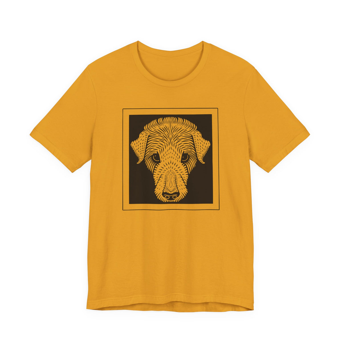 Vintage 1920 Woodcut Dog Portrait Tee | Bold  Monochrome Line Art Print