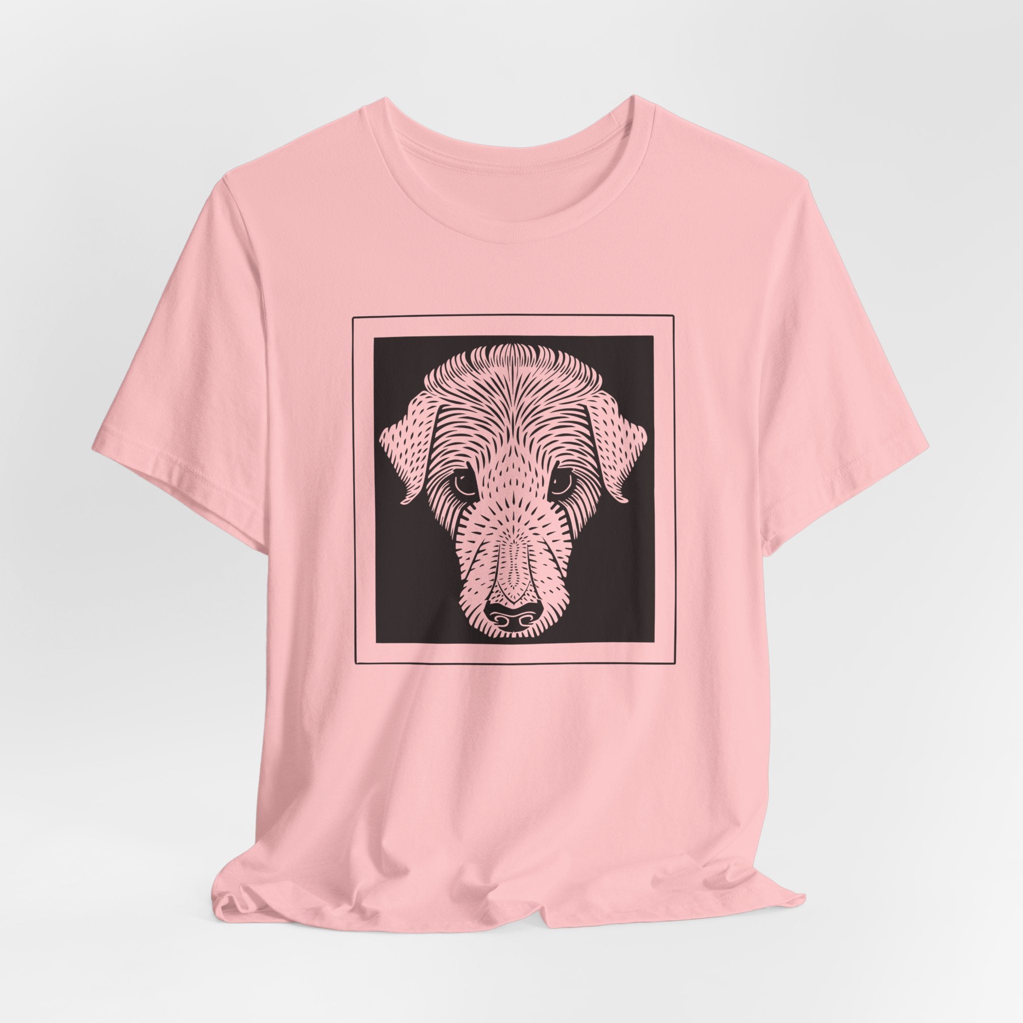 Vintage 1920 Woodcut Dog Portrait Tee | Bold  Monochrome Line Art Print
